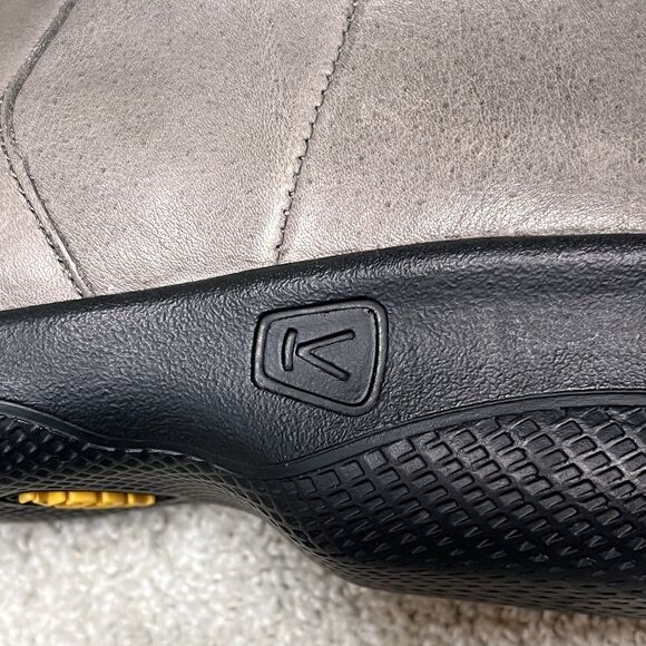 Keen Bern Baby Tall Riding Boots Women’s 7 Gray Leather Zipper Wedge Heels - Picture 13 of 16